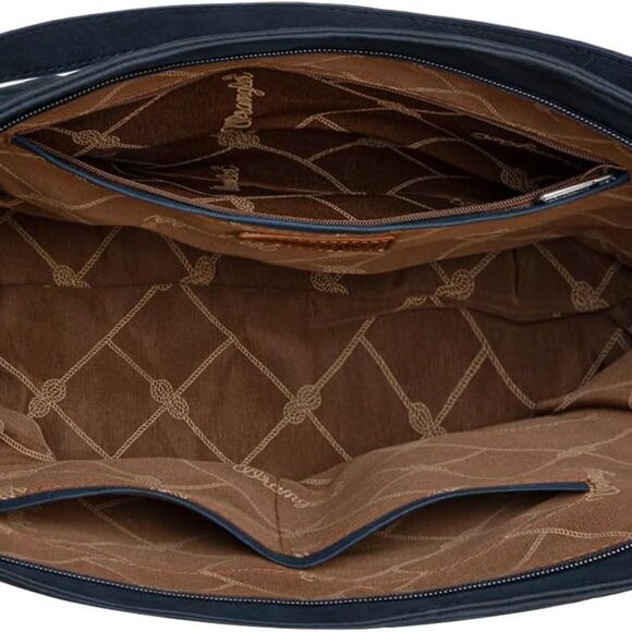 Wrangler Large Hobo Purses and Handbags for Women with Buckle and Fringe Zipper - Picture 6 of 8